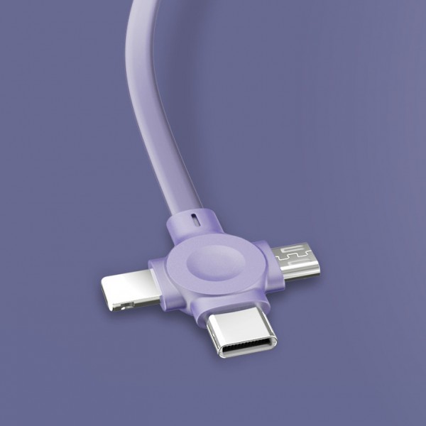伸縮收納三合一充電線