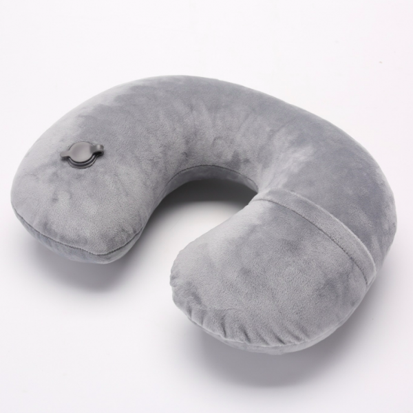 水晶絨布充氣U型枕