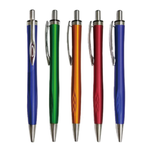 金屬光曲線原子筆