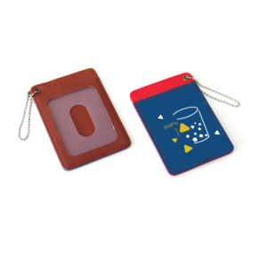 十字紋皮革證件夾