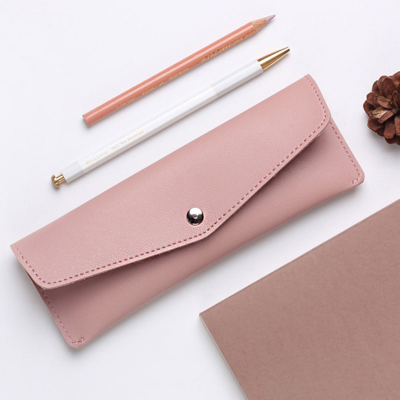 簡約皮革筆袋:圖片 3