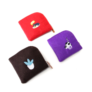 毛氈繡花零錢包