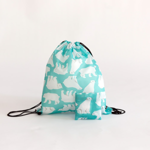 防潑水束口後背包