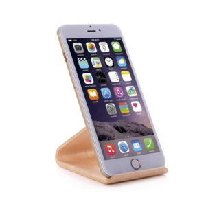 簡約原木手機支架