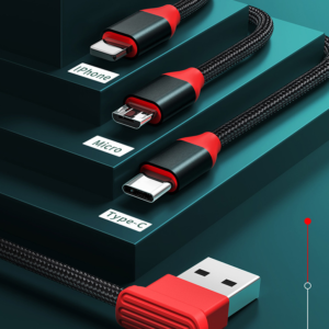 長型三合一充電線