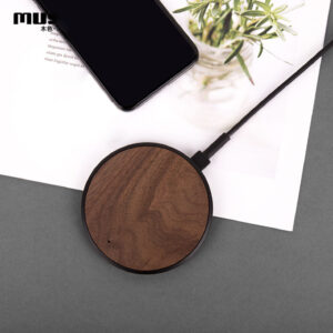 簡約原木無線充電盤