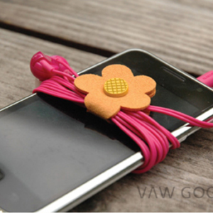 花朵麂皮捲線器