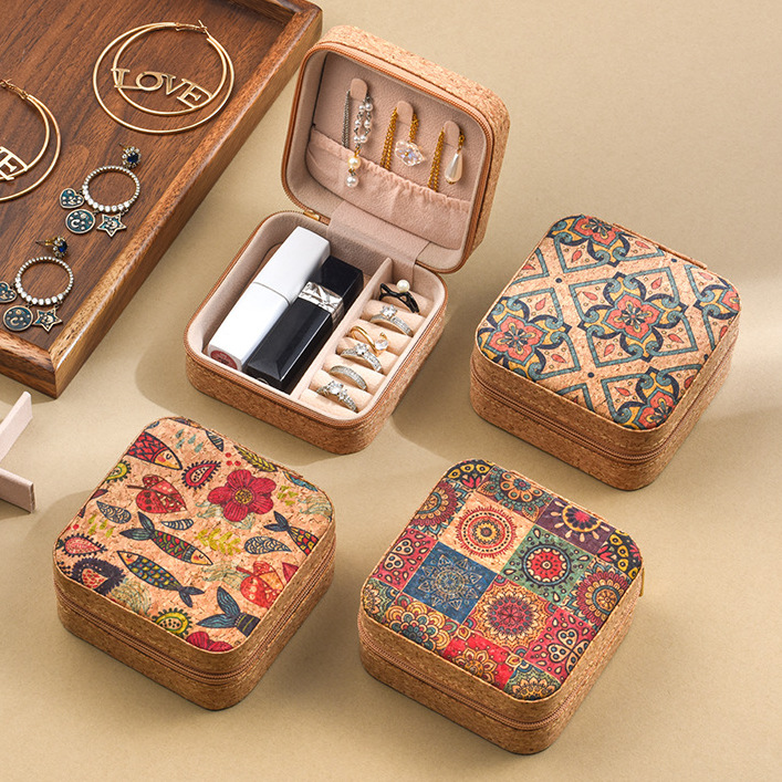 軟木材質攜帶型首飾盒:圖片 3