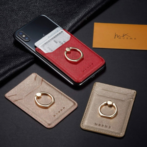 雙層皮革手機卡套