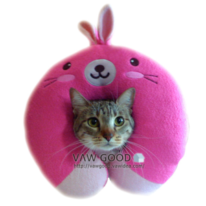 動物U型枕 ﹣粉紅兔