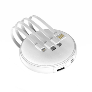 圓形皮紋行動電源